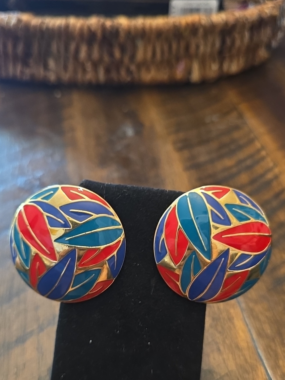 Pierre Lang Enamel Round Clip-On Earrings - Multicolor